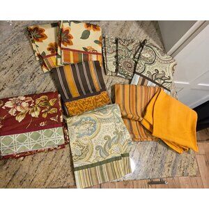 Lot of 10 Waverly Kay Dee Kitchen Dish Towels Stripe Floral Paisley